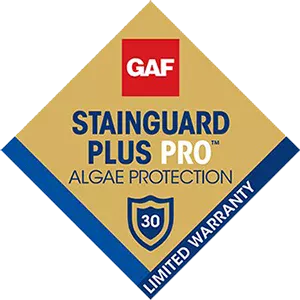 StainGuard Plus PRO Algae Protection Limited Warranty logo